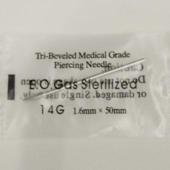 Иглы для пирсинга 14G = 1.6 мм, длинна 50 мм