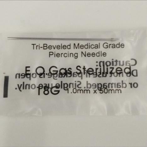 Иглы для пирсинга 18G = 1.0 мм, длинна 50 мм